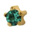 Studex December/Blue Zircon Regular 4mm Gold Plated Claw Setting Ear Piercing Stud Earrings Birthstone view 1