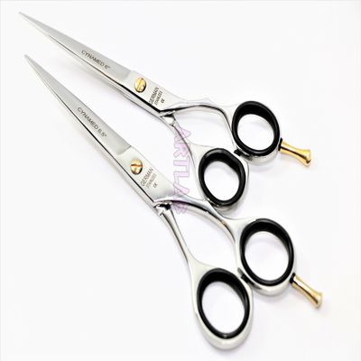 German Stainless Professional Hairdressing Barber Scissors Hairdressing Shears With Polished Finish Size 6.5" (Cynamed)