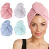 Turbie Twist 4-Pack Microfiber Hair Towel for Beauty, Travel, Gifting - Hair Wrap Turban for Straight, Wavy & Curly Hair - Premium Personal Care - Pink, Purple, Blue & Aqua view 1