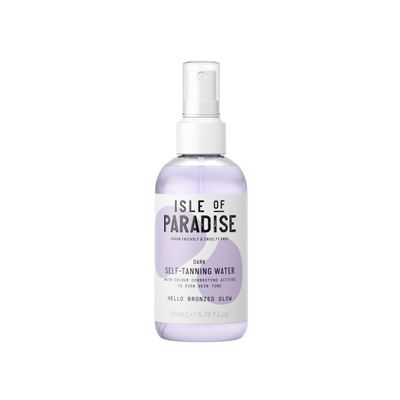 Isle of Paradise Self Tanning Water- Dark, Clear Self Tan Mist, Transfer-Proof Formula for Face & Body, Vegan & Cruelty-Free, Streak-Free Application, Non-Comedogenic 6.76 fl oz.