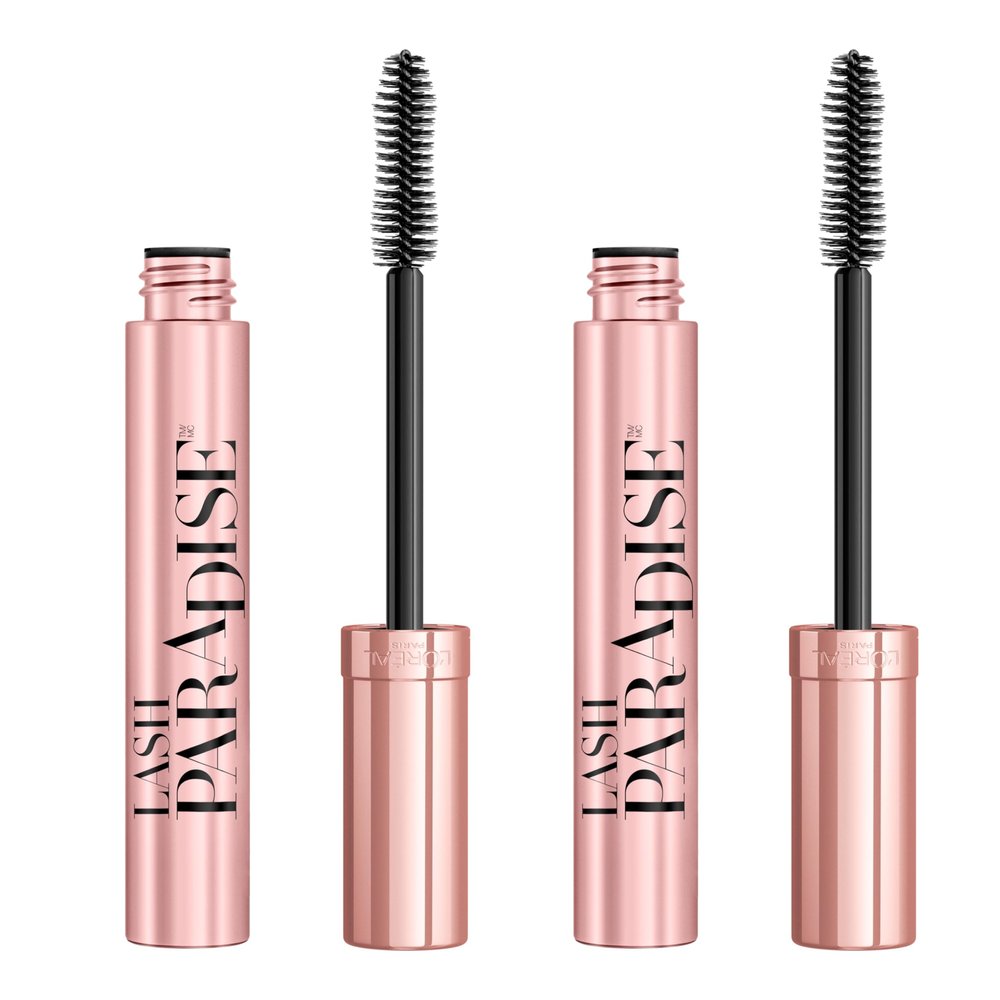 L'Oral Paris Voluminous Mascara, Voluptuous Volume, Intense Length, Feathery Soft Lashes, No Flaking - Pack of 2