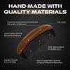 Beardilizer Premium Beard Comb for Men - 100% Natural Black Ox Buffalo Horn & Sandalwood Handle with Carrying Pouch, Professional Anti-Static Fine and Coarse Teeth view 2