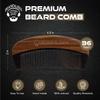 Beardilizer Premium Beard Comb for Men - 100% Natural Black Ox Buffalo Horn & Sandalwood Handle with Carrying Pouch, Professional Anti-Static Fine and Coarse Teeth view 4