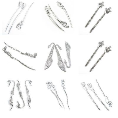 24 Pieces Jewelry Making Charms Cloud Bookmark Hair Sticks Fox Hairpin Mermaid Cherry Blossoms