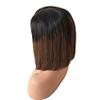 10inch Short Bob Peruvian Virgin Human Hair Front Lace Wigs 1b/30 Two Tone Blonde Ombre Lace Front Wigs for Black Women (10"LaceFrontWig) view 3