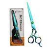 FOMALHAUT Blue titanium 7 inch hairdressing scissors Purple hair cutting scissors view 1