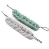 2 Pcs Exfoliating Bath Sponge Shower Pouf Loofah Back Scrubber Mesh Strap Skin Washer with Rope Handles view 2