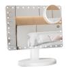 FUNTOUCH Large Lighted Makeup Mirror with Lights, Light Up Mirror with Small 10x Magnification for Desk, 360Rotation Touch Screen,Brightness Adjustable Tabletop Cosmetic Vanity Make Up Mirror view 1