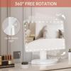 FUNTOUCH Large Lighted Makeup Mirror with Lights, Light Up Mirror with Small 10x Magnification for Desk, 360Rotation Touch Screen,Brightness Adjustable Tabletop Cosmetic Vanity Make Up Mirror view 3