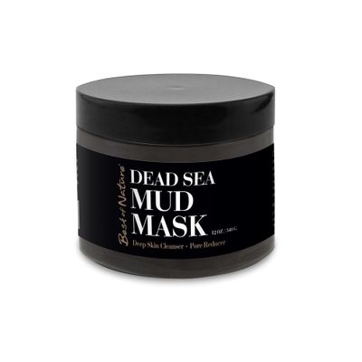Best of Nature 100% Pure Dead Sea Mud Natural Detoxifying Facial & Body Mask Deep Cleansing for All Skin Types 6.5 oz Jar
