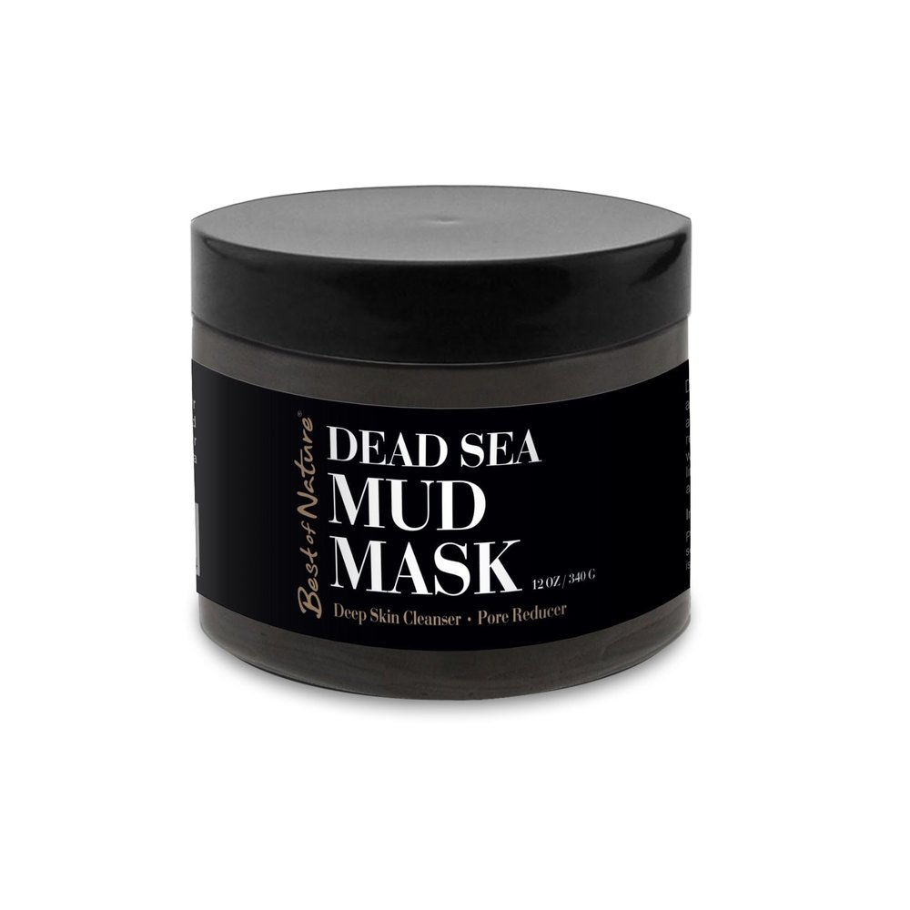 Best of Nature 100% Pure Dead Sea Mud Natural Detoxifying Facial & Body Mask Deep Cleansing for All Skin Types 6.5 oz Jar
