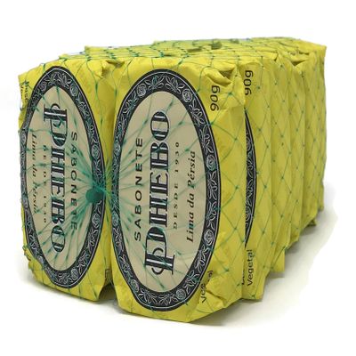 Phebo Linha Tradicional Sabonetes em Barra de Glicerina Lima da Persia (12 x 90 Gr) Classic Collection - Persian Lime Glycerin Bar Soaps (12 x Net 3.17 Oz)