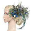 Vpang Vintage Elegant Peacock Feather Hair Clip Women Fascinator Hairpin Flapper Headpiece Hair Accessories view 1