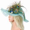 Vpang Vintage Elegant Peacock Feather Hair Clip Women Fascinator Hairpin Flapper Headpiece Hair Accessories view 3