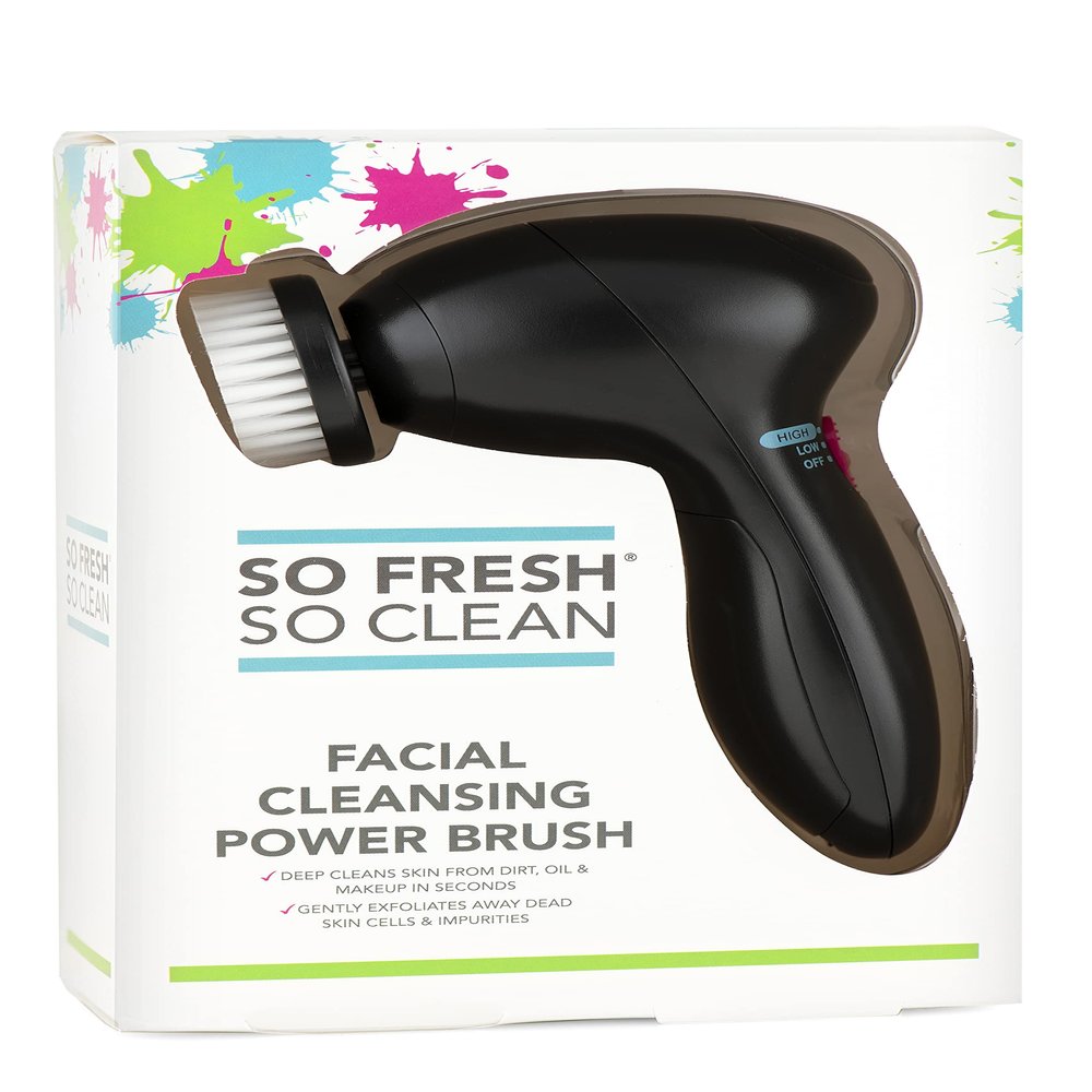 Facial Cleansing Power Brush  Rotating Bristles for Deep Skin Cleanse, Removes Dirt, Oil & Makeup, Exfoliates Dead Skin Cells, Prevents Blemishes & Blackheads  Stimulates New Skin Cell Production