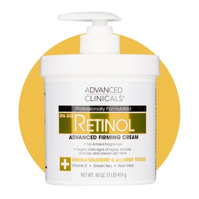 Advanced Clinicals Retinol Body Lotion & Face Moisturizer | Visible Anti Aging Skin Care Retinol Body Cream For Women & Men Targets Look Of Fine Lines, Wrinkles, & Crepe Looking Dry Skin, 16 Ounce