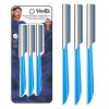 Beard Shaping Razor Tool Mustache Straight Edge Travel Razors Stainless Steel For Eyebrow Grooming Kit Trimmer Blade For Men Bag Use After Black Color Dye Balm Oil Wash Replacement Disposable Clippers view 1
