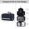Maliton Toiletry Bag for Men & Women Large Toiletry Bags for Traveling Hanging Toiletry Bag Hygiene Bag with 4 Compartments Waterproof Bathroom Shower Bag (Navy Blue) view 3