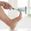 AKOAK 1 Pack Random Color 2-in-1 Natural Pumice Stone Foot Brush Body Brush with Plastic Handle,Feet File Callus Remover Pedicure Tool Exfoliating Scrubber for Dead Skin view 4