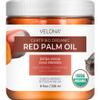 velona USDA Certified Organic Red Palm Oil 8 Fl Oz | Food and Cosmetic Grade | in jar | Extra Virgin, Cold Pressed | Skin, Face, Body, Hair Care | Use Today - Enjoy Result view 1