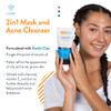 Acne Free Kaolin Clay Detox Mask 5oz with Charcoal, Kaolin Clay, Vitamin E + Zinc, Cleanser or Mask for Oily Skin, To Deeply Clean Pores and Refine Skin view 2