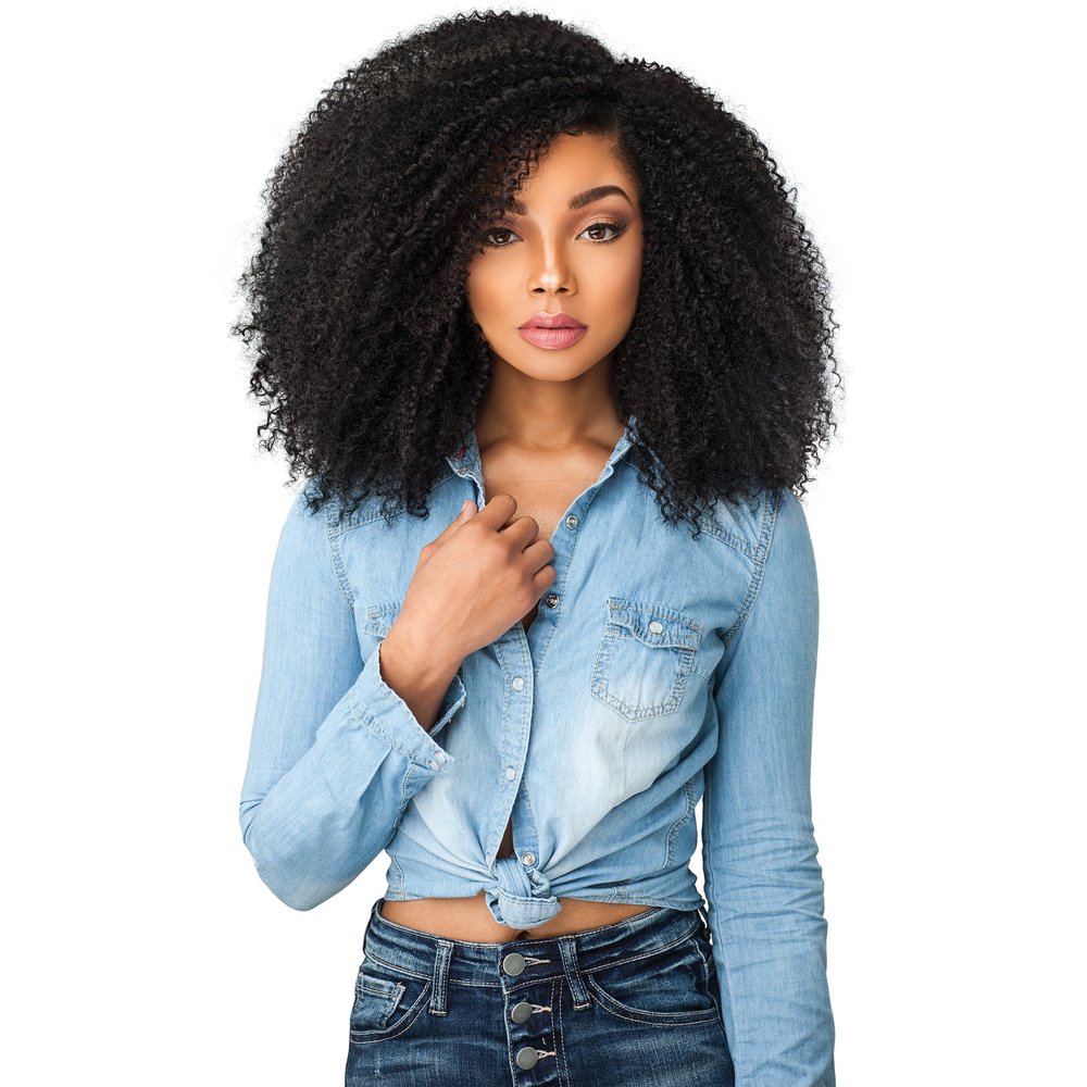 Sensationnel Curls Kinksandco Lace Wig - The Game Changer Wide Lace Part Wig With Natural Preplucked Hairline for Natural 3C to 4C Hair Textures (F4/30)