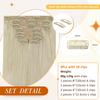 Full Shine Platinum Blonde Clip in Hair Extensions Real Human Hair for Long Natural Clip in Remy Extensions With Pu Tape Hair Extensions Blonde Human Hair 8Pcs 120G 22 Inch view 3
