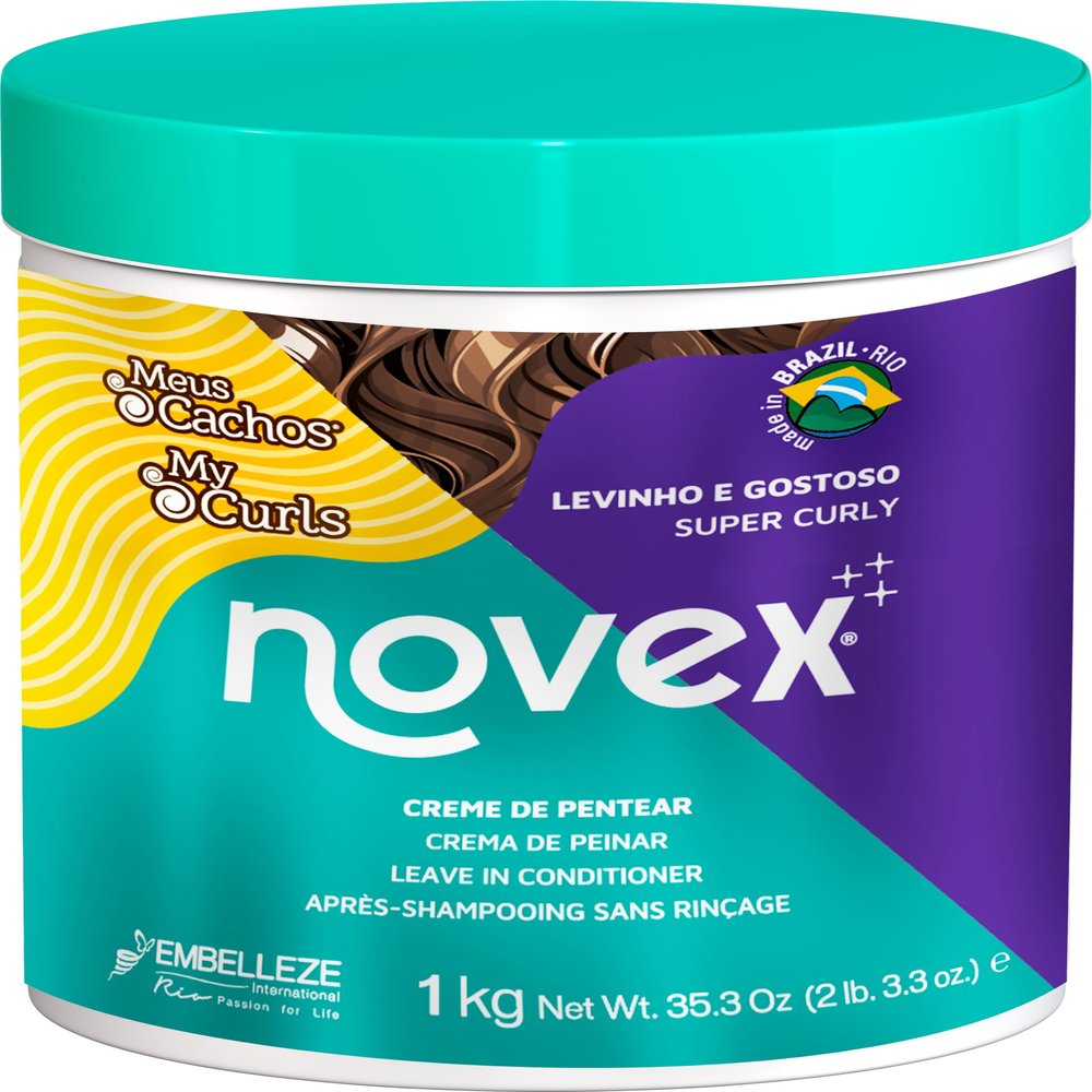 NOVEX My Curls Super Curly Deep LEAVE IN Conditioner - 35 oz. - Defines Curls - Controls Volume - Reduces Frizz - Adds Softness - For All Curly Hair Types