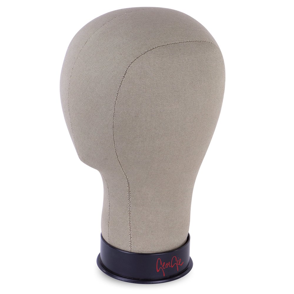 11.5" Tall Canvas Wig Head, cork filled (20"- 25") - (22" Circumference)