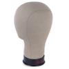 11.5" Tall Canvas Wig Head, cork filled (20"- 25") - (22" Circumference) view 1