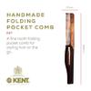 Kent 20T Handmade Fine Tooth Folding Comb with Hand Made 81T Mini Pocket Comb for Beards and Mustache - Beard Growth/Fine Tooth - Beard Straightener for Mens Grooming Kit view 2