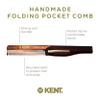 Kent 20T Handmade Fine Tooth Folding Comb with Hand Made 81T Mini Pocket Comb for Beards and Mustache - Beard Growth/Fine Tooth - Beard Straightener for Mens Grooming Kit view 4