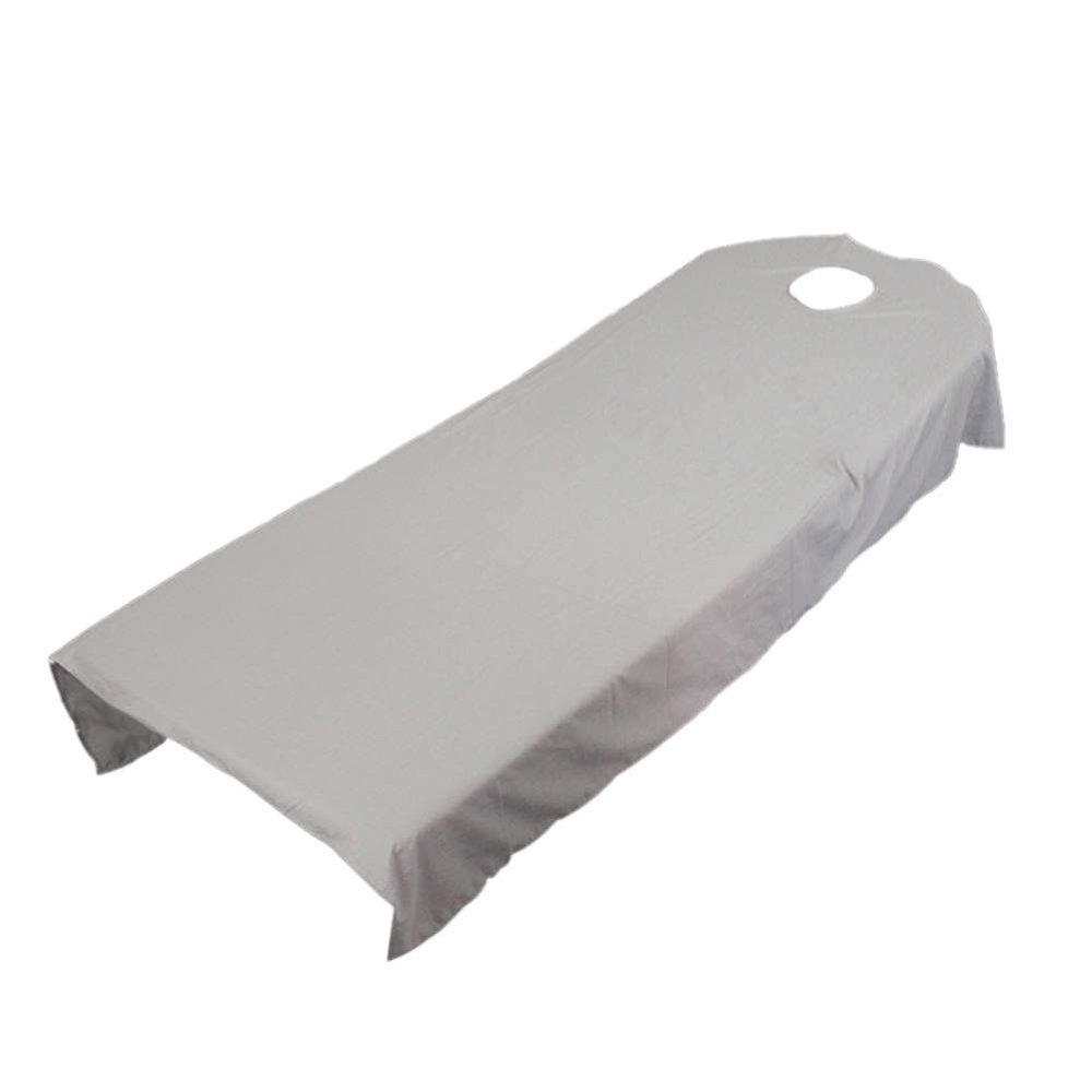 Beauty Massage Treatment Soft Sheets Spa Massage Treatment Table Bed Cover with Hole (Gray)