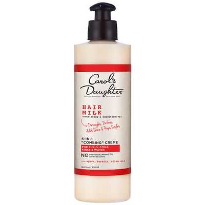 Carols Daughter Hair Milk 4 in 1 Combing Creme for Curls, Coils and Waves, with Agave and Olive Oil, Hair Detangler, Curl Cream, 8 fl oz