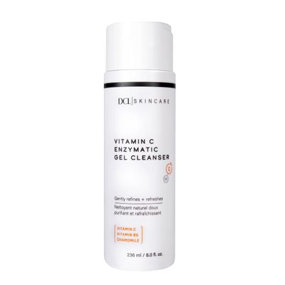 DCL Skincare Vitamin C Enzymatic Gel Cleanser with Sugar Fruit Enzymes & Vitamins C/B5, 8.0 Fl oz