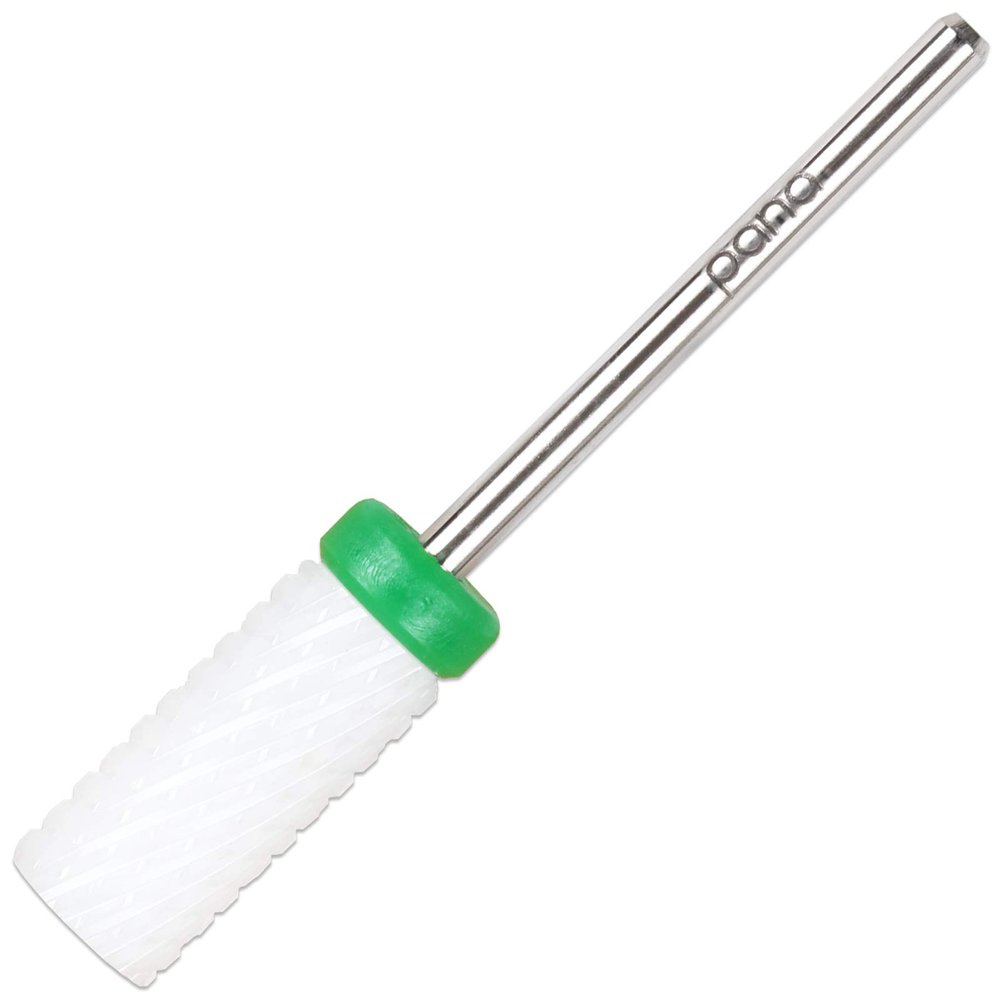 Pana Professional USA Ceramic White Small Barrel Bit Nail Drill (Grit: Coarse) 3/32" Shank Size