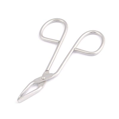 AAProTools Professional Stainless Steel Scissors Shaped Slant Tip Tweezer Clip A+ Quality
