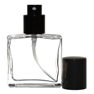Riverrun Glass Perfume Atomizer Black Fine Mist Sprayer Bottle 60ml 2 oz