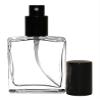 Riverrun Glass Perfume Atomizer Black Fine Mist Sprayer Bottle 60ml 2 oz view 1