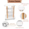 Beauty Salon Trolley Spa Styling Pedestal Rolling Cart Two Shelf ABS Aluminum Elitzia ETTROLLEY5 (Gold cart) view 3