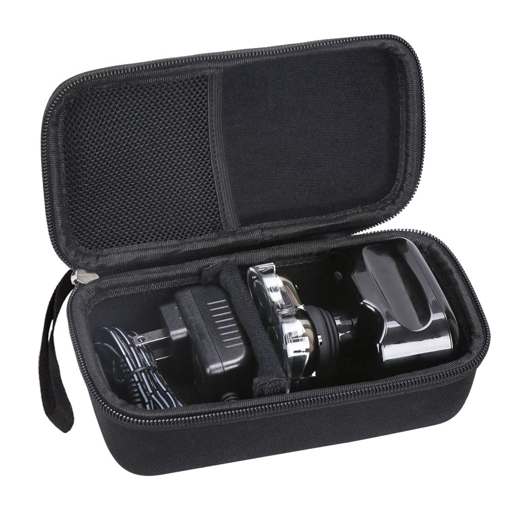 Aproca Case Compatible with Skull Shaver Pitbull Silver PRO SX5 Head and face Shaver, Portable Storage Bag for Accessories (Black-New)