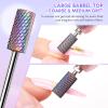 Makartt 7Pcs Nail Drill Bits, 3/32 Inch Dimond Sanding Bit Sets for Nail Drill E-File,Nail Drill Bit Sets Ceramic Acrylic Gel Bit Kit,Manicure Pedicure Remover Tools Salon Home DIY Use view 3