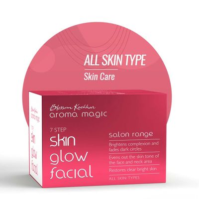 Aroma Magic Skin Glow Facial Kit - Multi Use | 7 Steps Skincare Set | Reduces Dark Circles | Gently Removes Dead Skin | Restores Clear & Radiant Skin