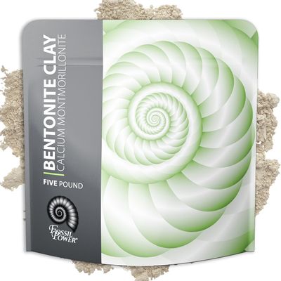 FOSSIL POWER Calcium Bentonite Clay Powder 5 Lb Natural Heavy Metal Detox & Deep Pore Cleansing | Indian Healing | DIY Hair & Facial Mask Treatment for Sensitive Skin | Deo, Bath & Foot Soak