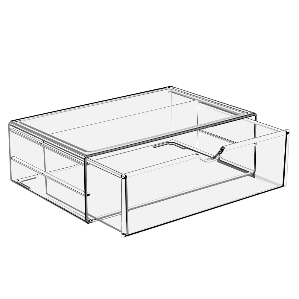 Sorbus Acrylic Drawers, Clear Makeup Organizer for Vanity (1 Drawer)
