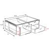 Sorbus Acrylic Drawers, Clear Makeup Organizer for Vanity (3 Drawers) view 3
