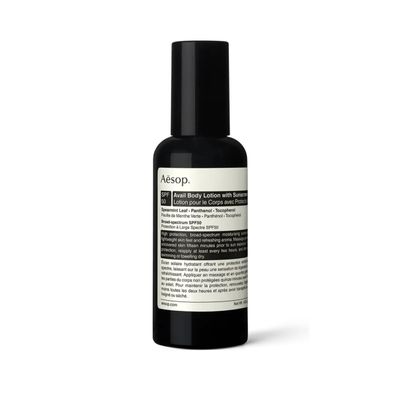 Aesop Avail Body Lotion with Sunscreen SPF50 | Lightweight Moisturizing Sunscreen with Spearmint Leaf and Vitamin E | Broad-Spectrum Hydration and Protection | 5.13 oz