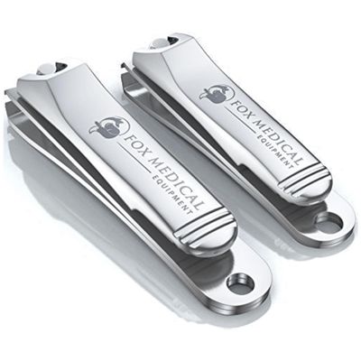 Fox Medical Equipment Professional Nail Clippers Set  Stainless Steel Fingernail & Toenail Clippers for Men, Women & Seniors  Ultra-Sharp Precision, Ergonomic Comfort & Medical-Grade Quality