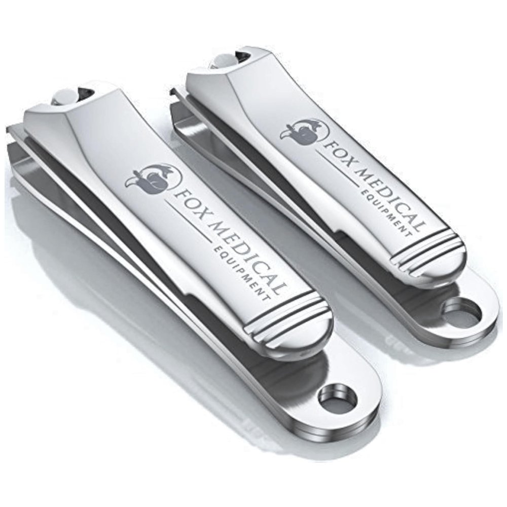 Fox Medical Equipment Professional Nail Clippers Set  Stainless Steel Fingernail & Toenail Clippers for Men, Women & Seniors  Ultra-Sharp Precision, Ergonomic Comfort & Medical-Grade Quality