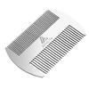 AhfuLife Metal Hair&Beard Comb - EDC Credit Card Size Comb Perfect for Wallet and Pocket - Anti-Static Dual Action Beard Combs - Presented in Gift Box (Stainless Steel Combs) view 1